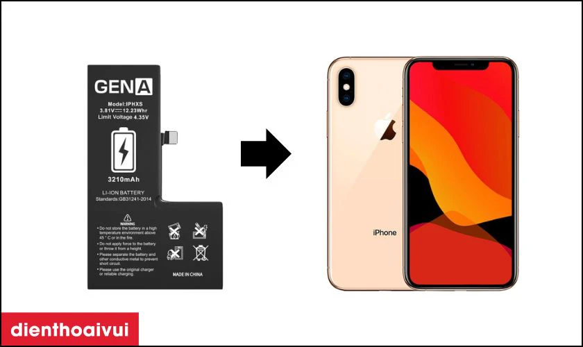 Pin GENA thay cho iPhone XS có tốt không?